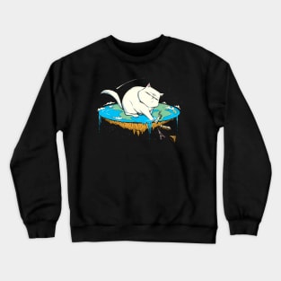 Flat Earth Cat Crewneck Sweatshirt